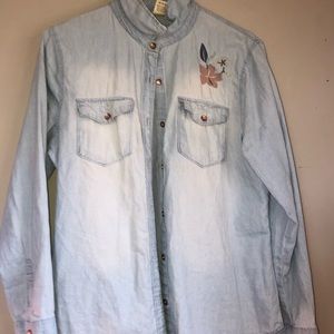 Long sleeve denim top